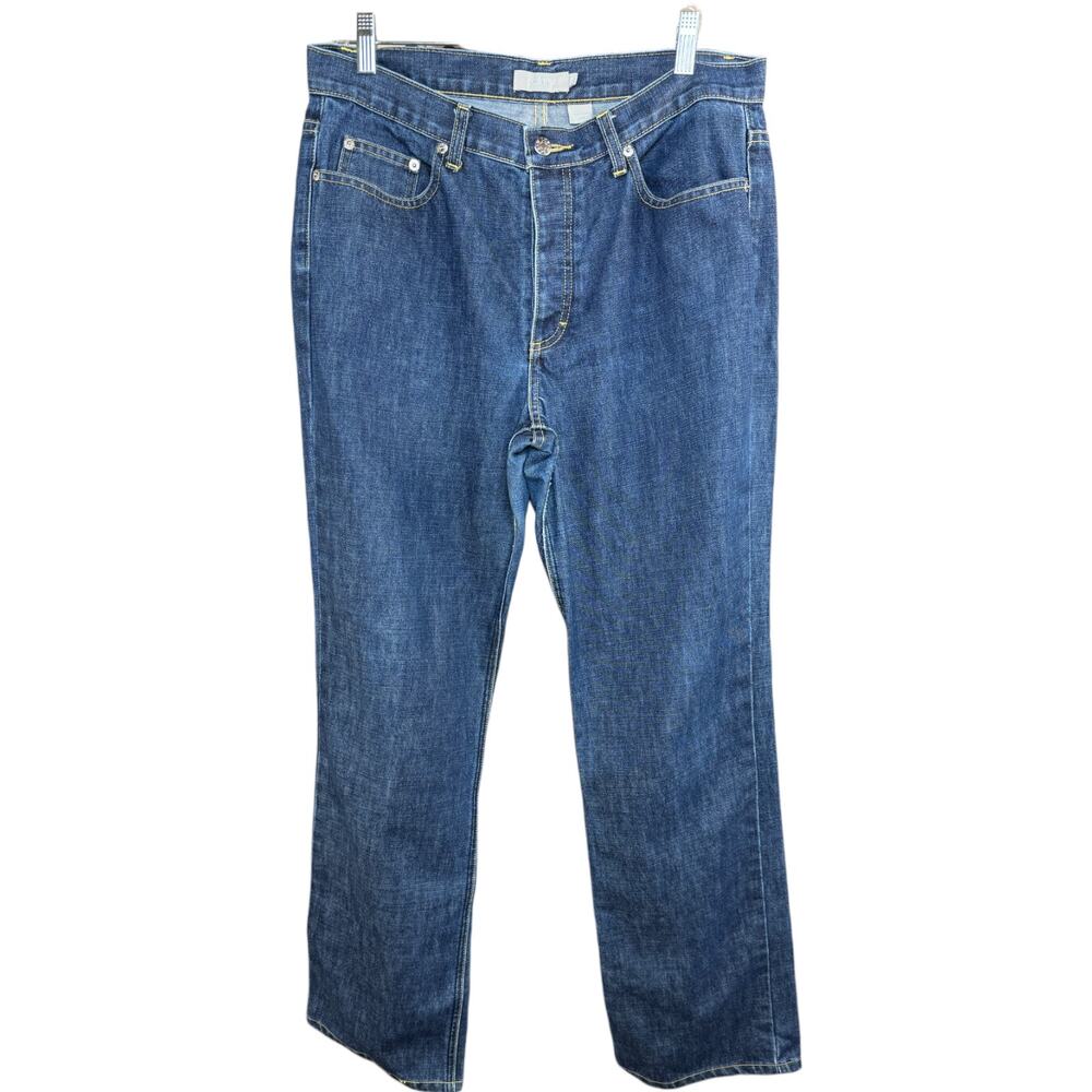 J. Crew‎ Dark Wash Button-Fly Boot Cut Jeans 14L 5-Pocket Casual
